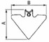 Vomerina triangolare Ama per molla flex da 155x175mm - Ama