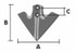 Vomerina di ricambio per il coltivatore dimensioni 210x280mm 2 fori Ø 12mm - Ama