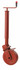 Ruota d'appoggio con bloccaggio a molla ø 60mm e di ruota ferro 220x60mm colore rosso - Simol
