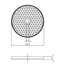 Catarifrangente bianco con foro Ø 60mm - Ajba