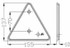 Catarifrangente con fori per viti M5 triangolare rosso 155x137mm - Ama
