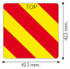 Pannello retroriflettente segnalatore attrezzature agricole 423x423mm - Ama