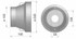 Controcuffia tonda grande Ø150 - 240 e lunghezza 160mm - Seat Plastic