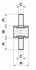 Antivibrante cilindrico maschio/maschio 20x15mm M6 - Ama