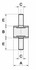 Antivibrante cilindrico maschio/maschio 20x25,M6,1 pezzo - Ama