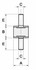 Antivibrante cilindrico maschio/maschio 30x30mm M8 - Ama