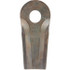 Coltello bombato 130x50mm con foro e spessore 4mm adattabile a Kuhn 561.103.00 - Ama