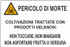 Cartello segnaletica "pericolo di morte" 50x35 alluminio - Ama