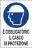 Cartello segnaletica "obbligatorio casco di protezione" 30x20 - Ama