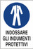 Cartello segnaletica "indossare indumenti protettivi" 30x20 - Ama