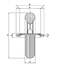 Ruota pneumatica 3,50/8" con cerchio in nylon - Ama
