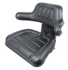 Sedile avvolgente con molleggio in sky nero larghezza 590mm - Seat Industries