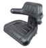 Sedile avvolgente con molleggio in sky nero larghezza 590mm - Seat Industries