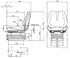 Sedile Small in sky nero con sospensione pneumatica - Seat Industries