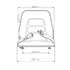 Sedile MUL in sky nero con sospensione meccanica integrata e microswitch - Seat Industries