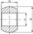 Rotula per ganci inferiori Ø 56x35mm con foro Ø 22mm - Ama
