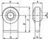 Supporto inferiore rotula sferica con Ø 14mm testa Ø 46mm e interasse 60mm - Ama