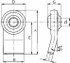 Supporto inferiore rotula sferica seconda categoria con Ø 28mm testa Ø 80mm e interasse 110mm - Ama