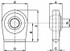 Supporto inferiore per rotula sferica I categoria Ø 28mm testa Ø 85mm - Ama