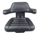 Sedile avvolgente con molleggio in sky nero larghezza 590mm - Seat Industries