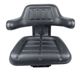 Sedile avvolgente con molleggio in sky nero larghezza 590mm - Seat Industries