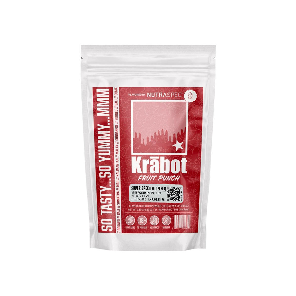 Ryota　25kg Krabot NutraSpec Super-Spec Banana Candy Flavored Kratom Powder