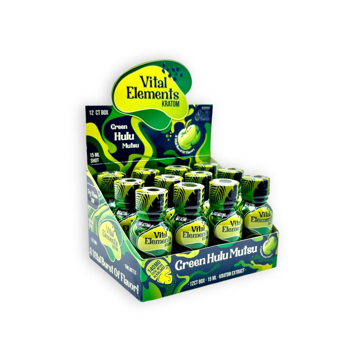 Vital Elements Kratom Extract Green Hulu Mutsu Shot 140mg 15ml