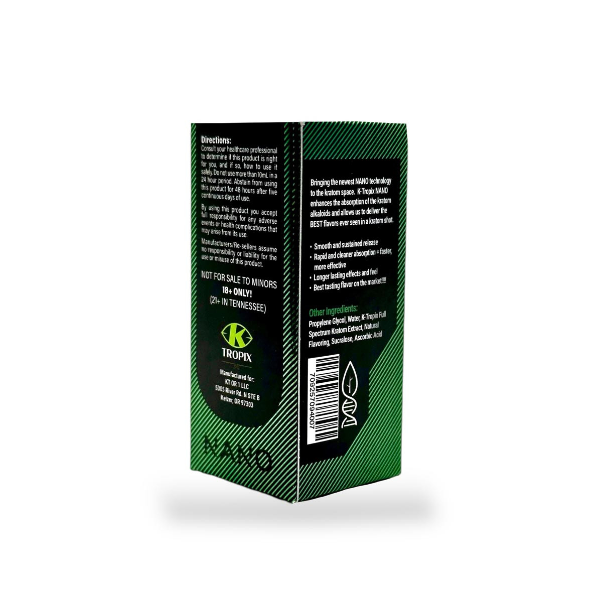 K Tropix Kratom Enhanced Shot Nano Chocolate Mint