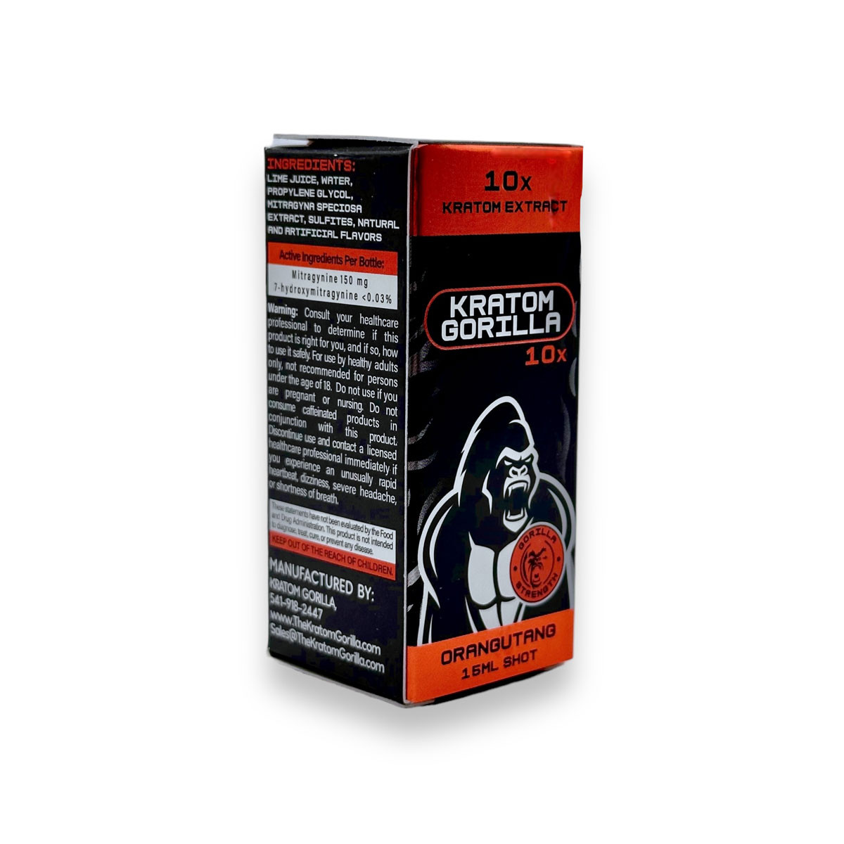 Gorilla Strength Kratom Extract Shot 10X Orangutang 15ml