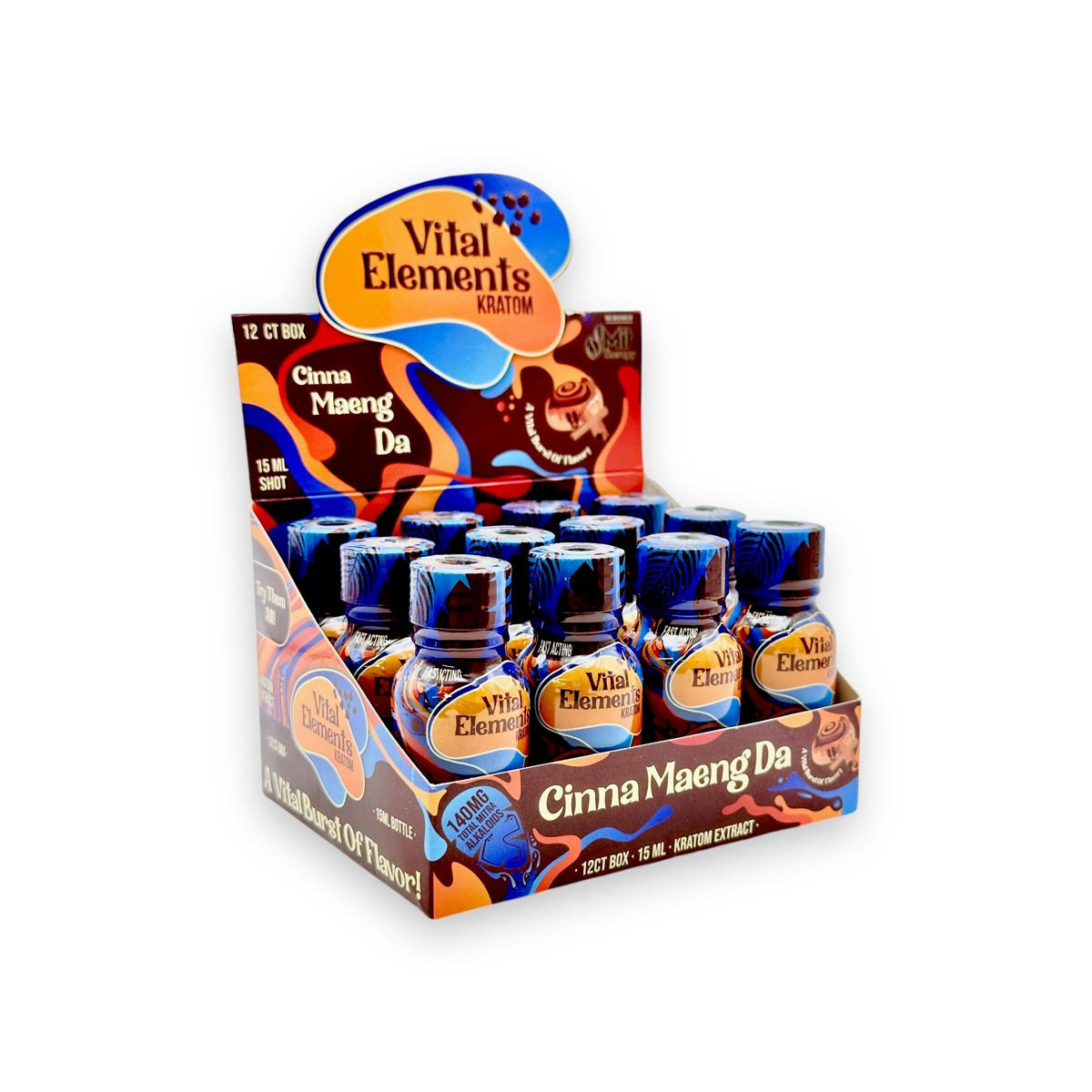 Vital Elements Kratom Extract Cinna Maeng Da Shot 140mg 15ml
