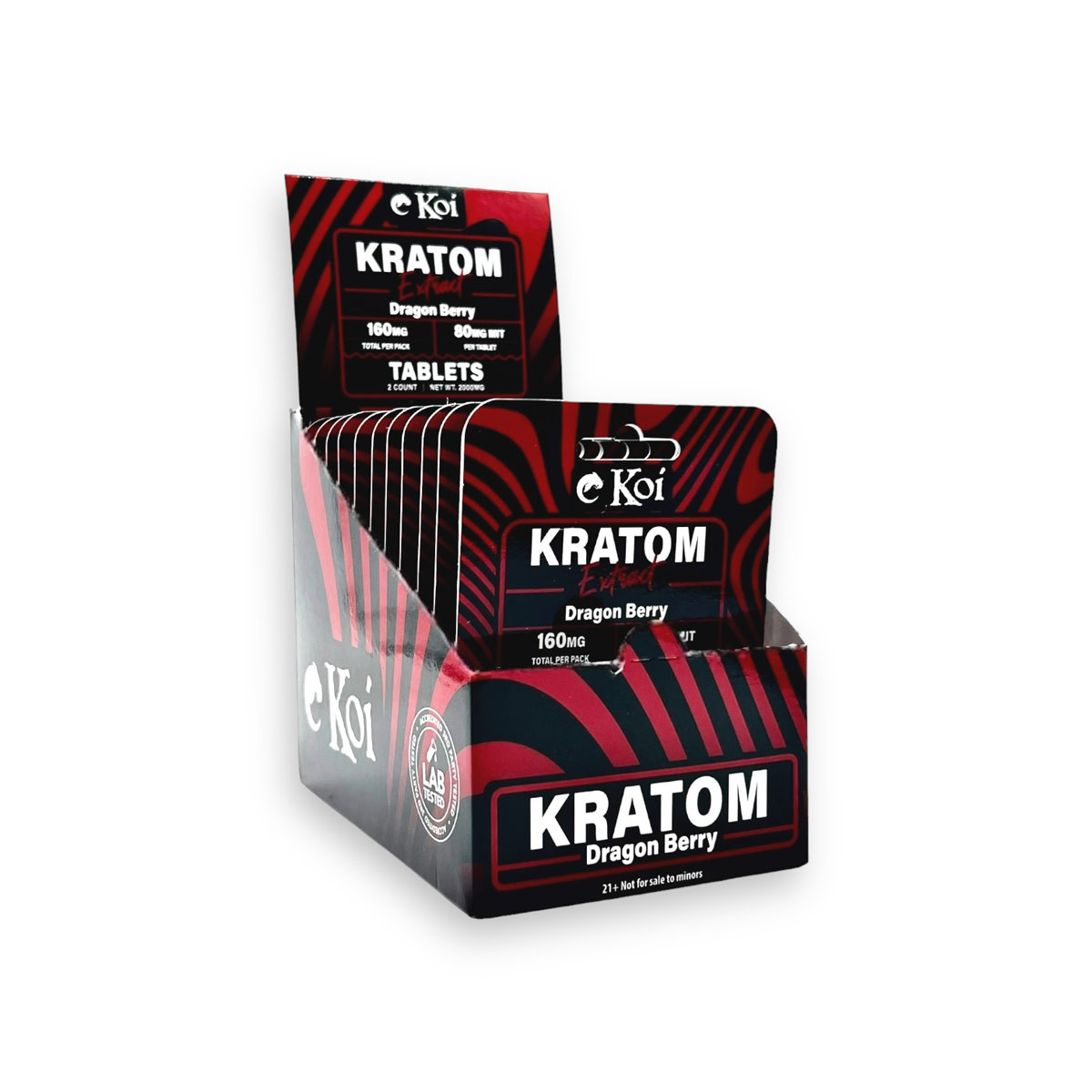 KOHAKUETC Koi Dragon Berry 80mg Kratom Extract Tablets 2ct