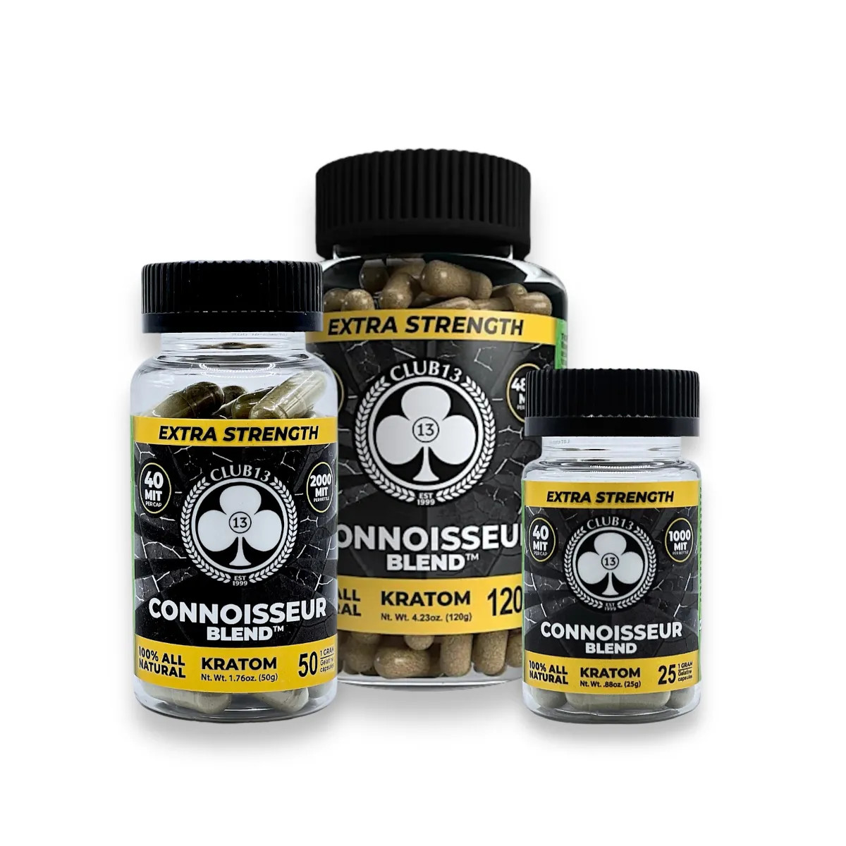 Club 13 Kratom Extra Strength Capsules Connoisseur Blend