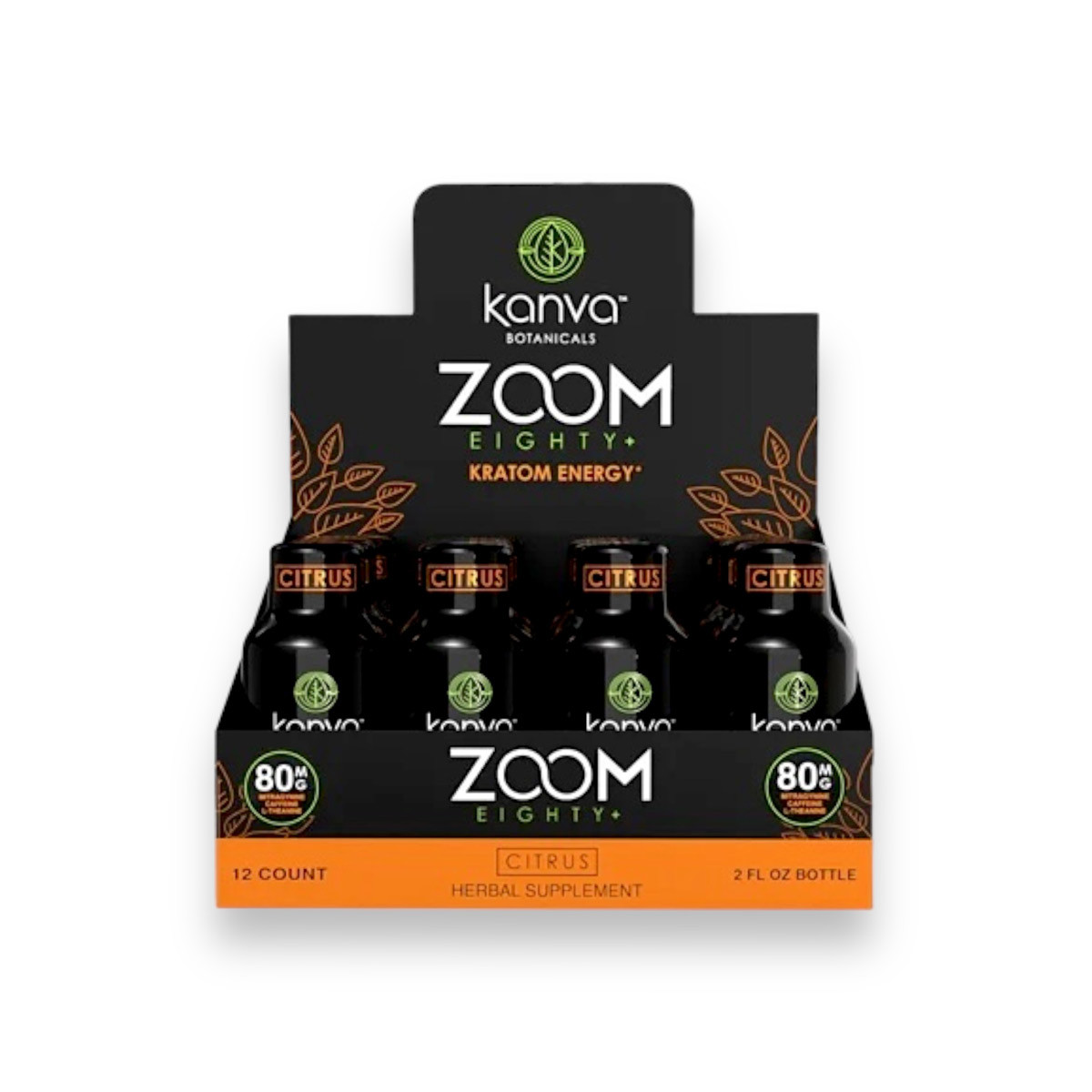 Kanva Botanicals Zoom Eighty Kratom Energy Shot - 2oz Boost