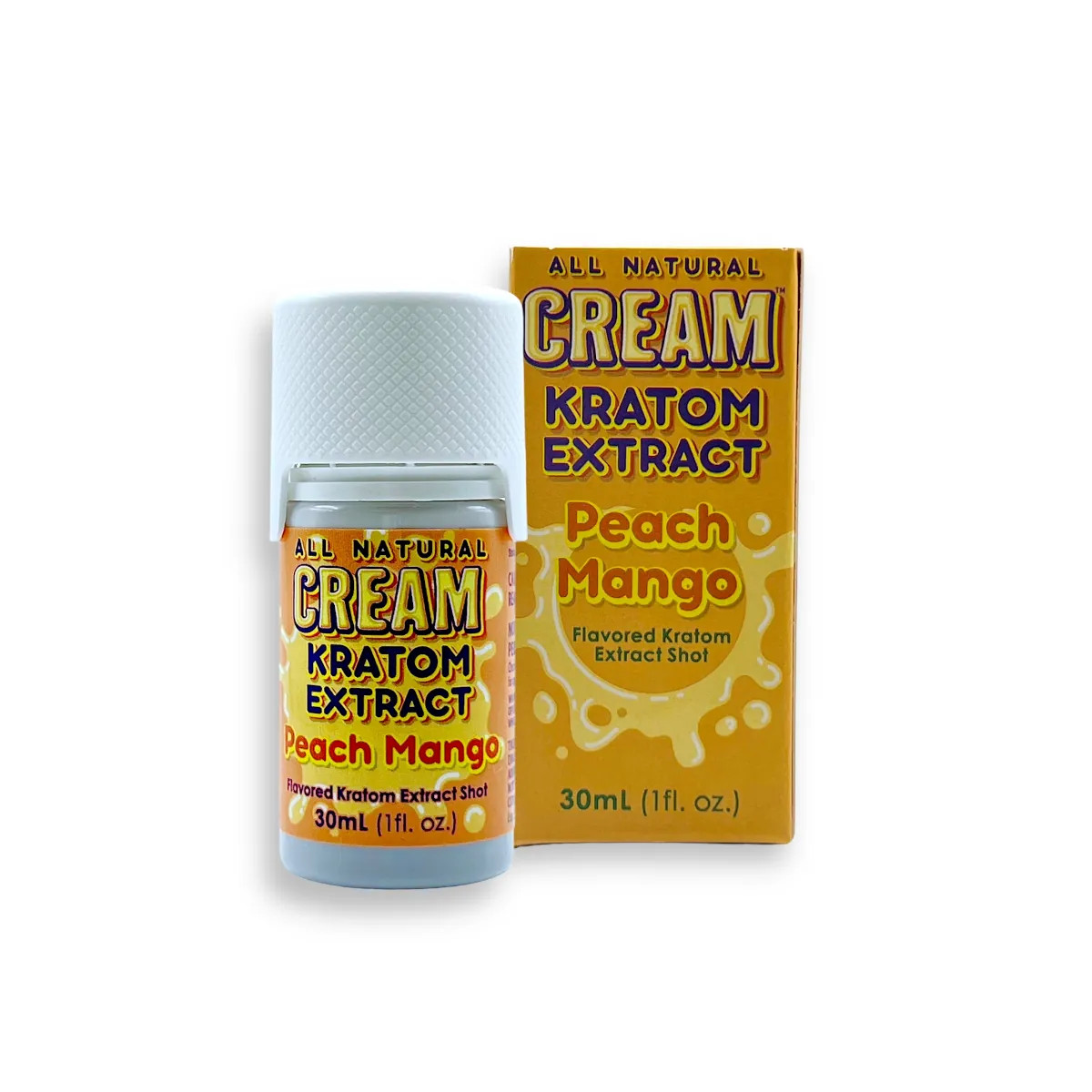 Cream Kratom Peach Mango Shot 150mg 30ml - Tropical Relief