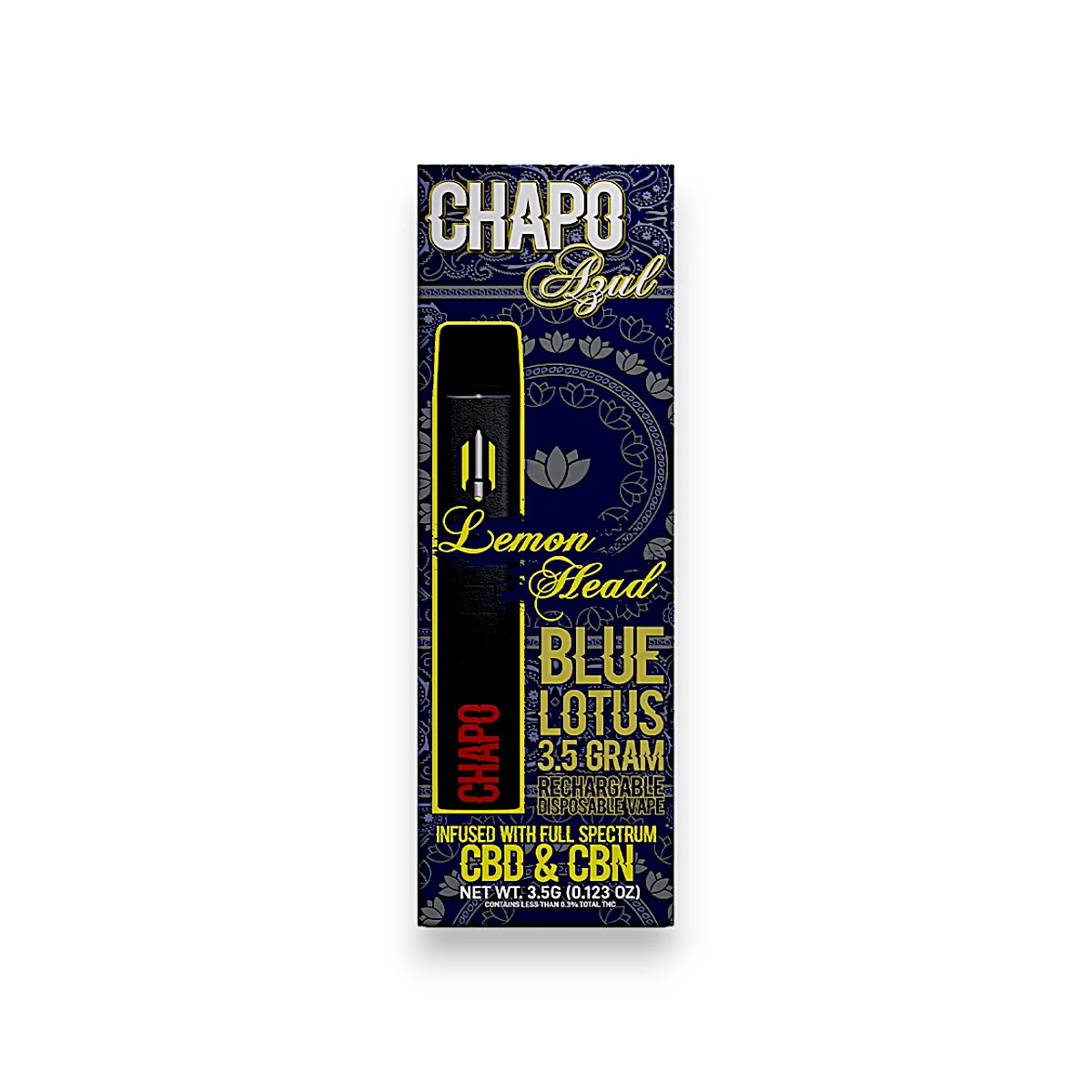 Chapo Azul Blue Lotus Disposable Sativa Lemon Head 3.5g