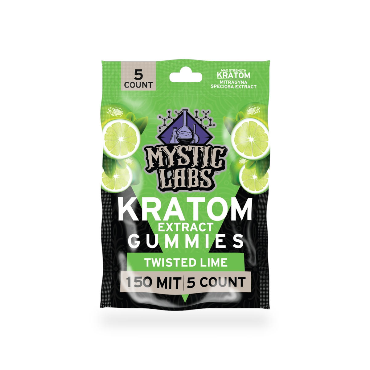 Mystic Labs Kratom Extract Gummies Twisted Lime
