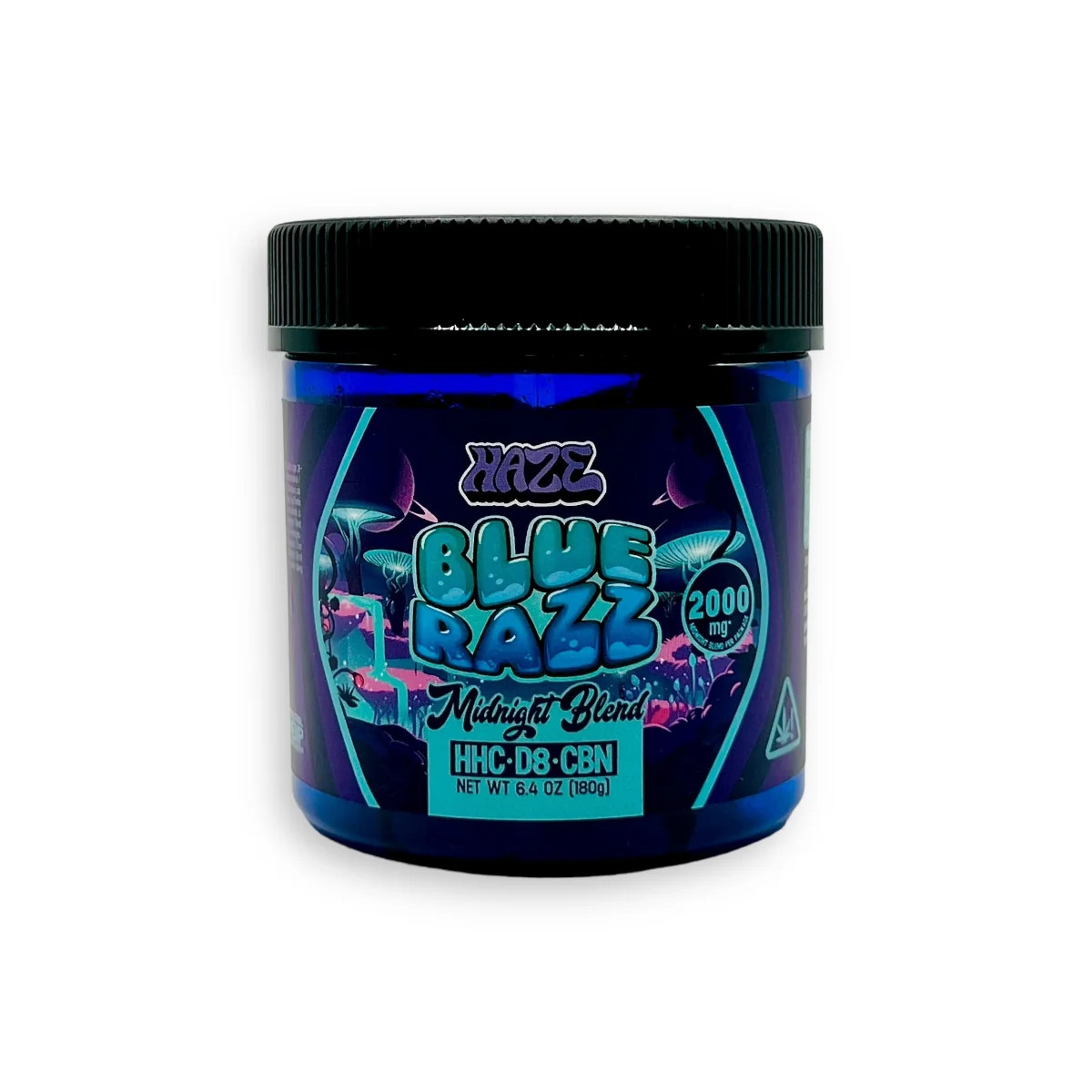 Haze Gummies Midnight Blend Blue Razz 2000mg | Premium Gummies