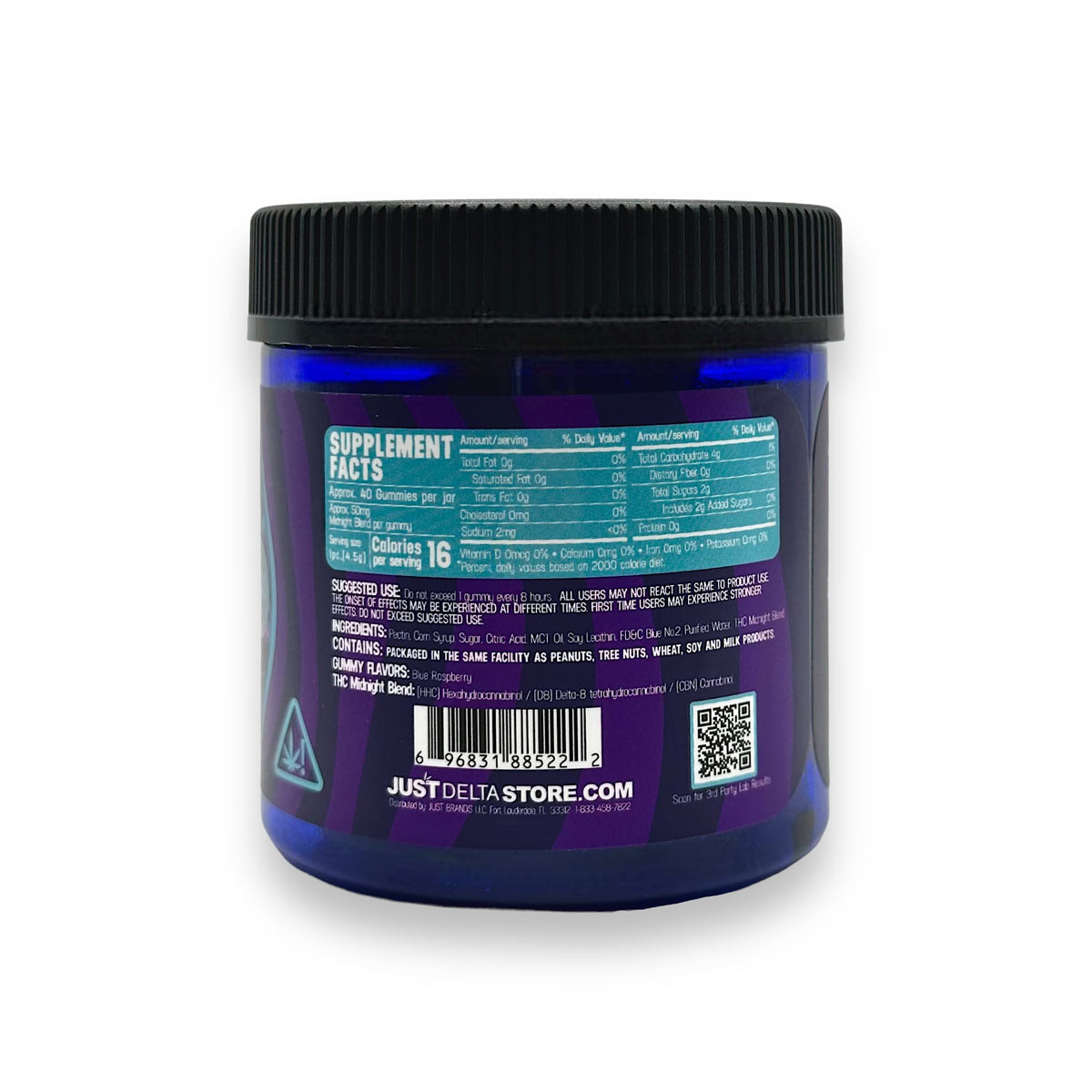 Haze Gummies Midnight Blend Blue Razz 2000mg | Premium Gummies