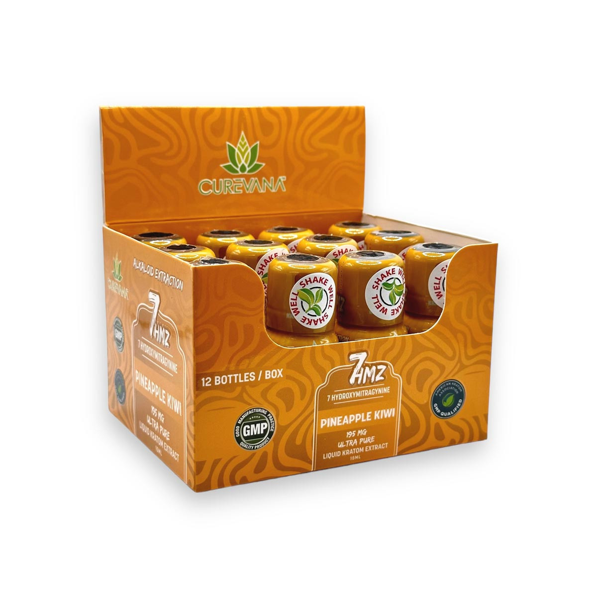 Curevana 7hmz Kratom Liquid Shot Pineapple Kiwi 15ml