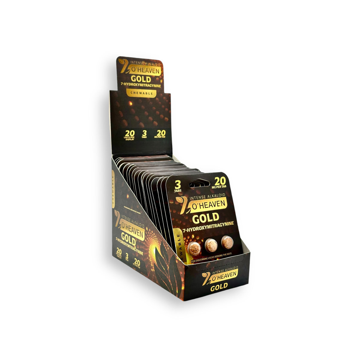 7 O'Heaven Gold Kratom 7-Hydroxymitragynine Tablets 20mg