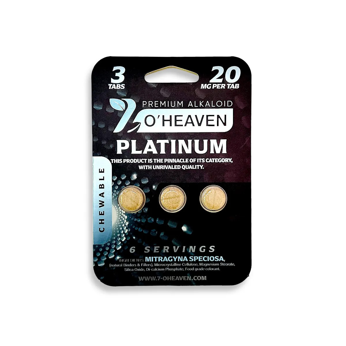 7 O'Heaven Kratom Extract Tablets Bundle: Gold, Platinum, Original