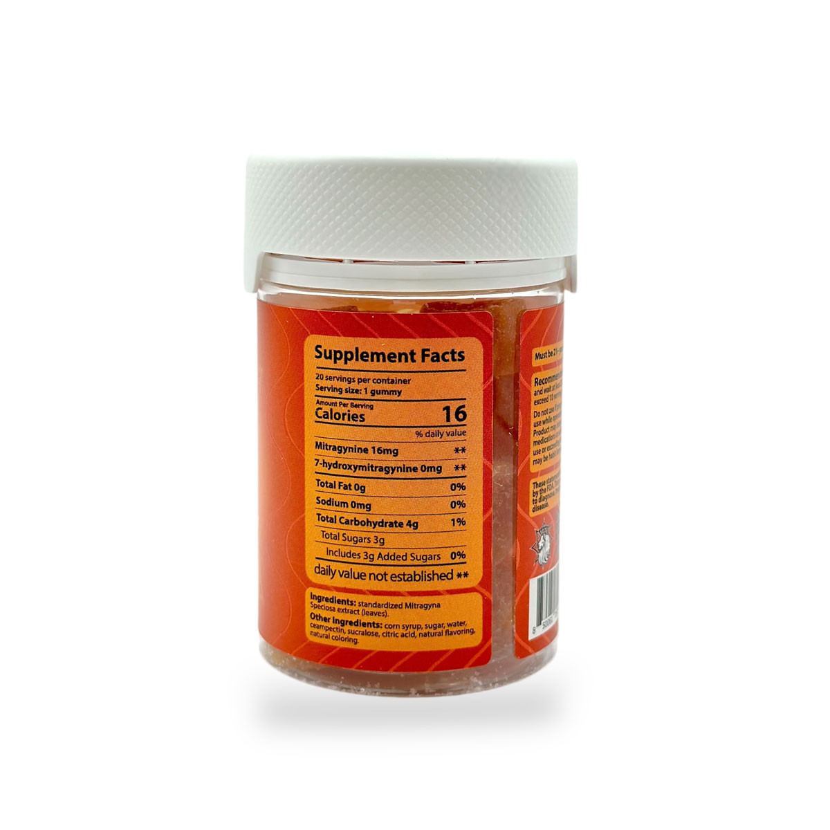Zion Herbals 16mg Kratom Extract Mango Speciosa Gummies 20ct
