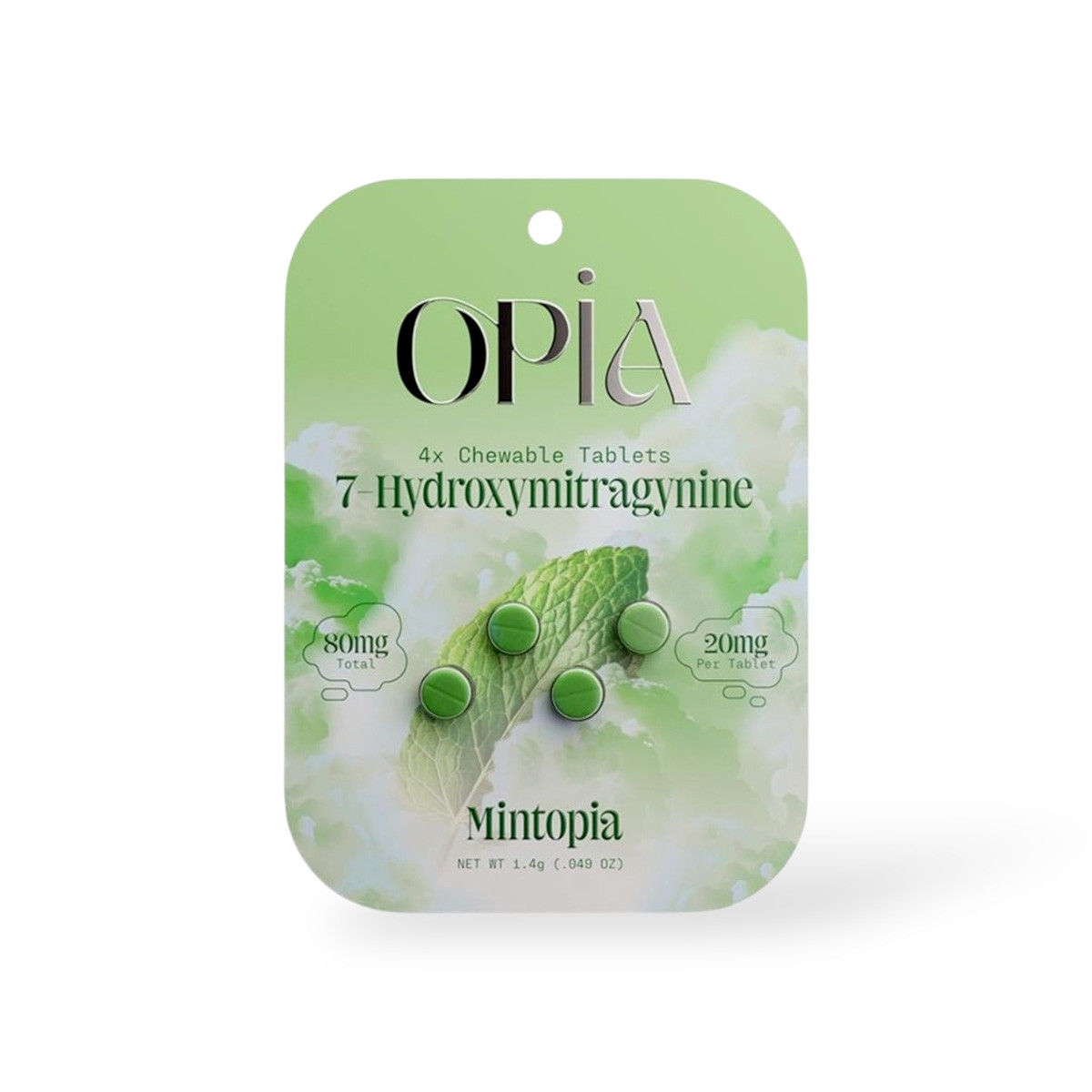 Opia 20mg 7-Hydroxymitragynine Mintopia Chewable Tablets 4ct - Image 2