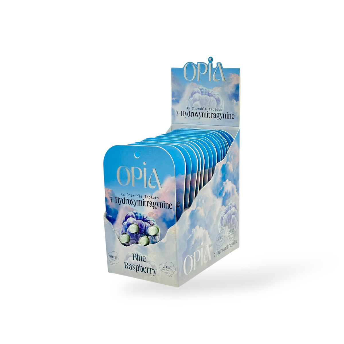 Opia 20mg 7-Hydroxymitragynine Blue Raspberry Chewable Tablets 4ct - Image 10