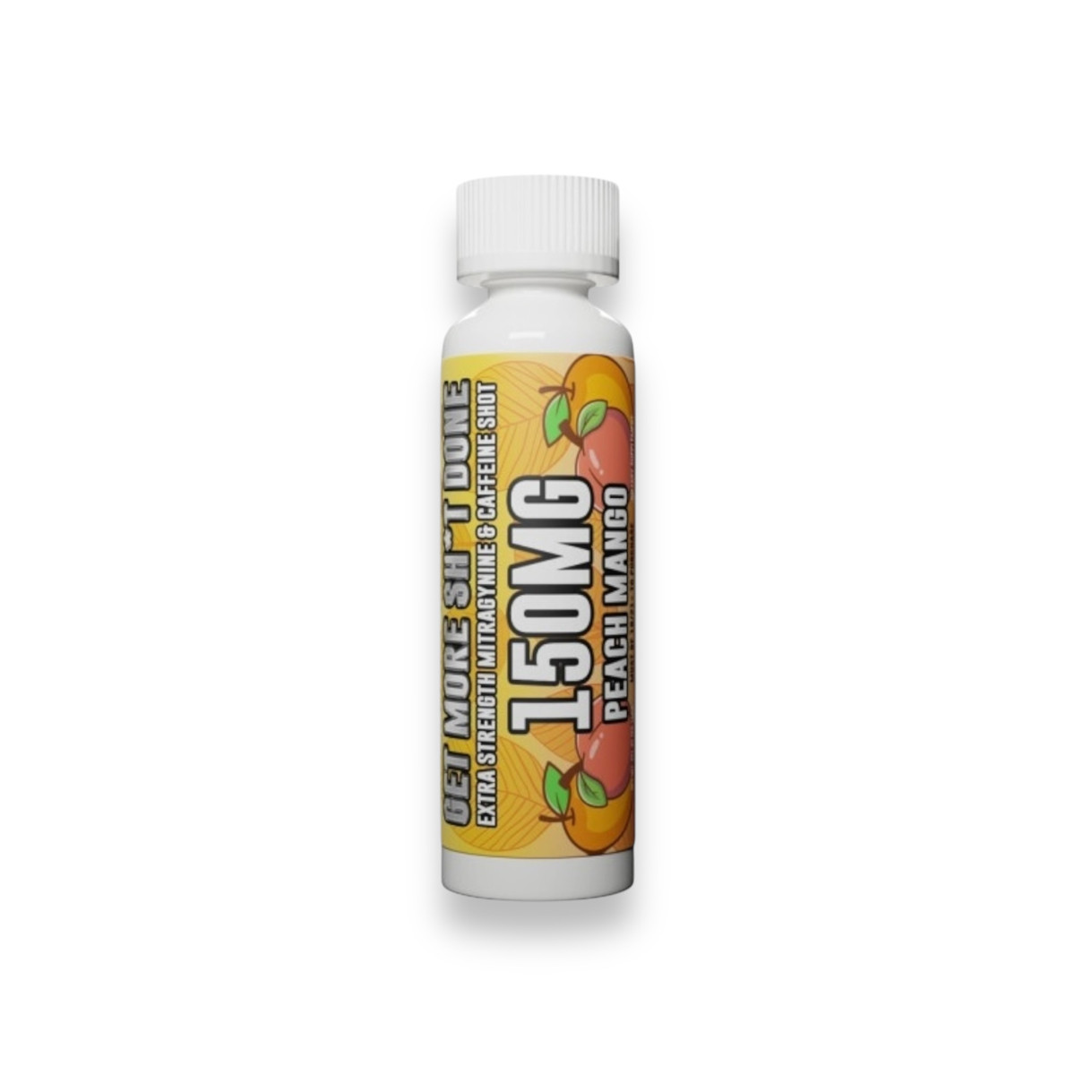 Kratom X Extra Strength Caffeine Shot Peach Mango 150mg 2oz