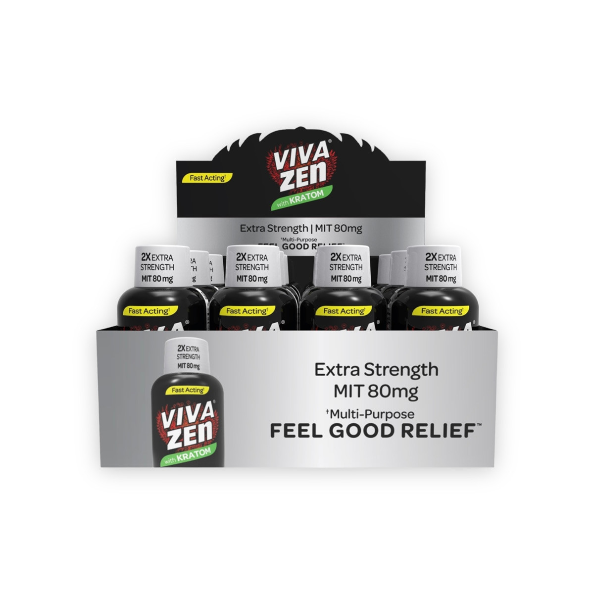 Viva Zen 2X Extra Strength Kratom Extract Shot 56mL
