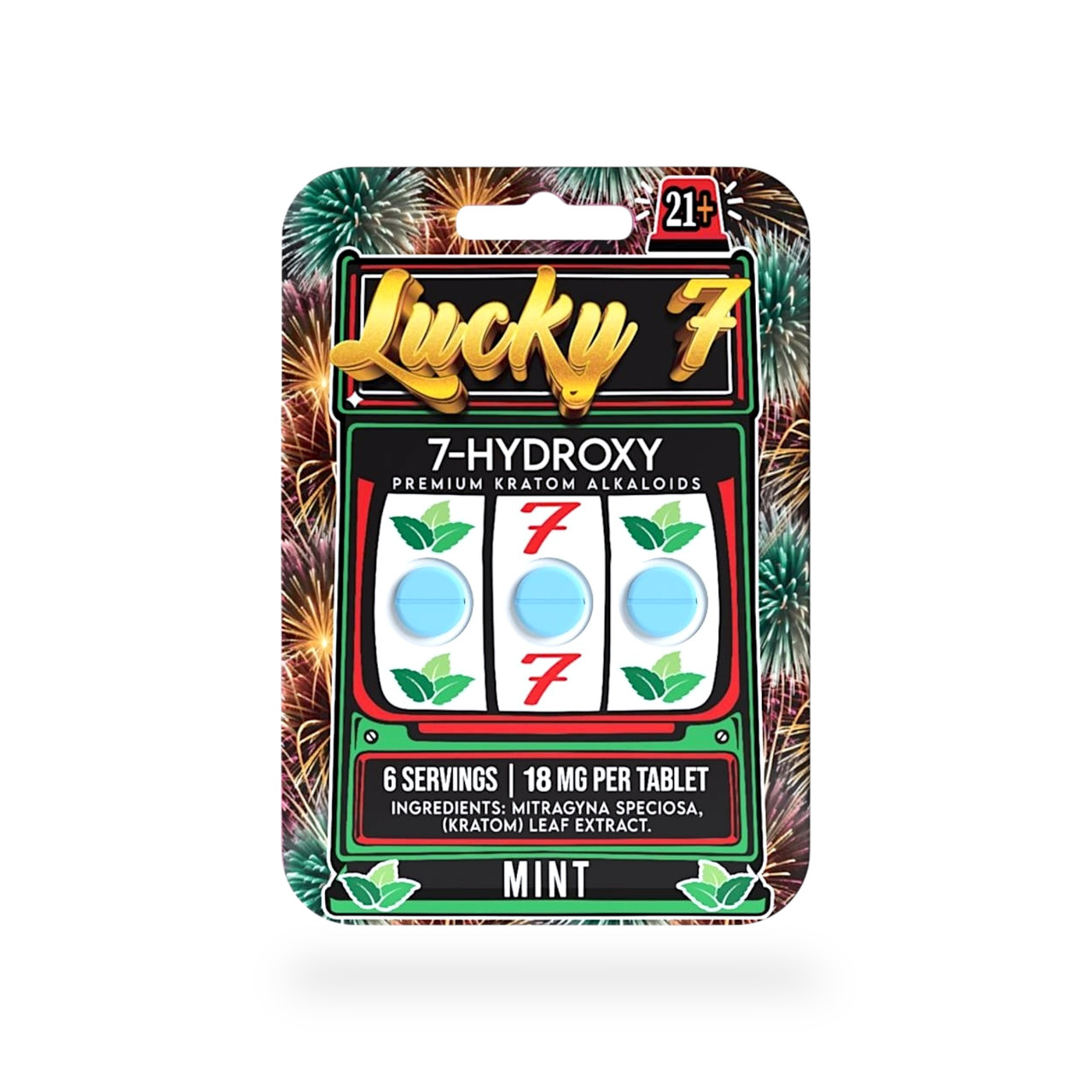 Lucky 7 7-OH Chewable Tablets Mint 18mg Per Tablet