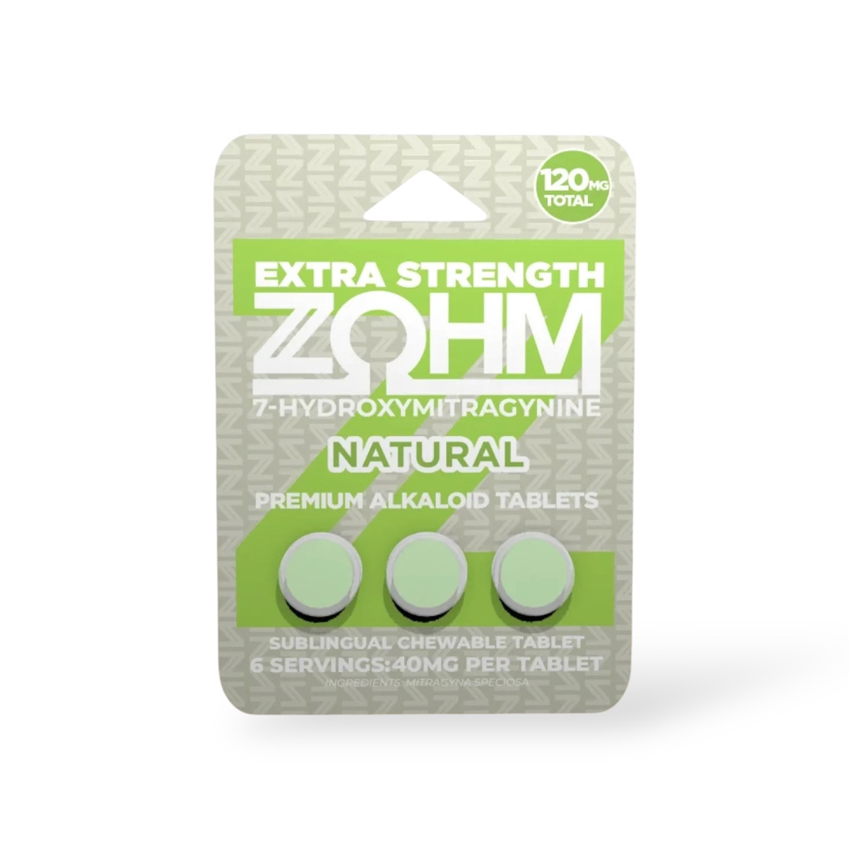 ZOHM Extra Strength 7 OH Tablets Natural 40mg Per Tablet