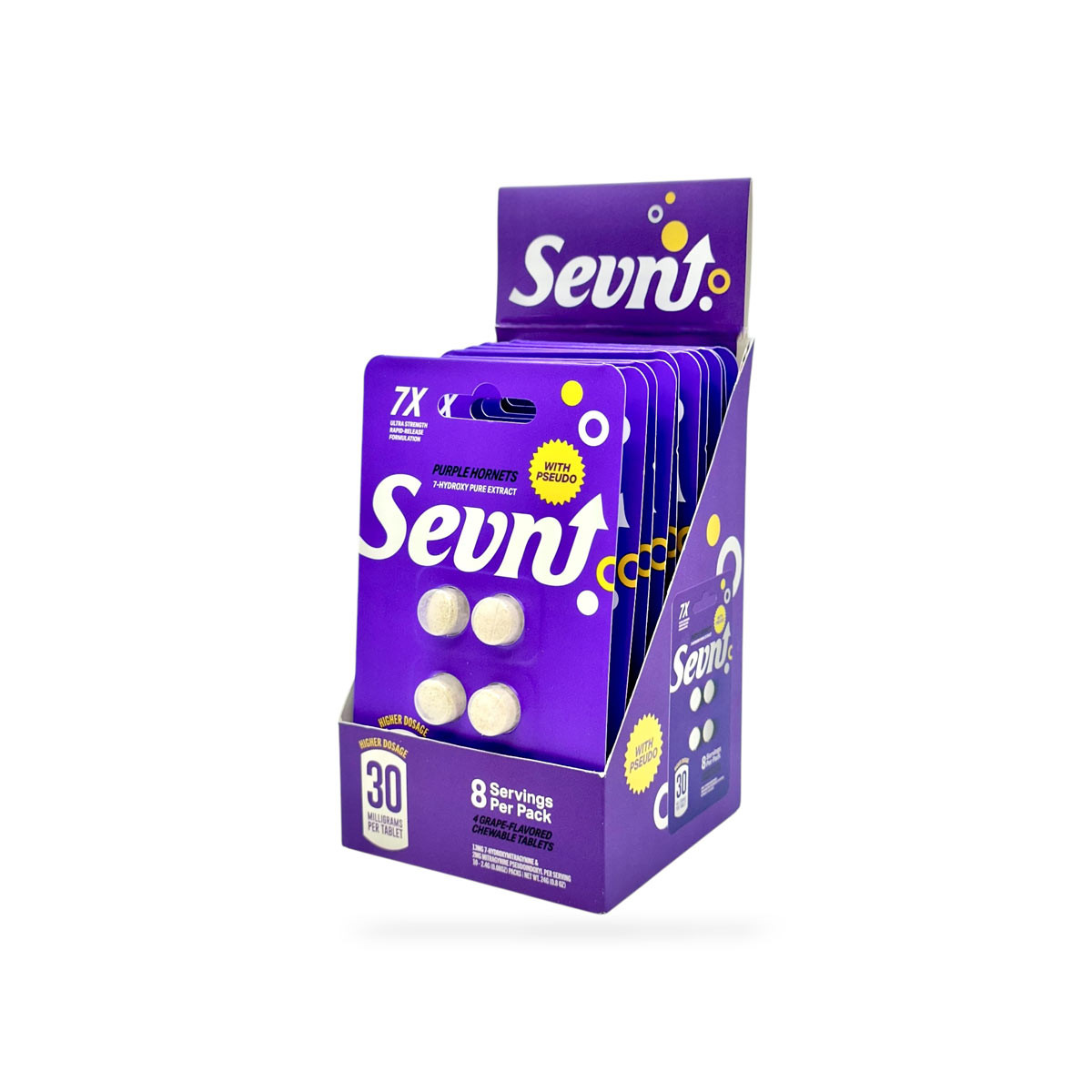 Sevn 7-Hydroxy With Pseudo Tablets Purple Hornets 30mg