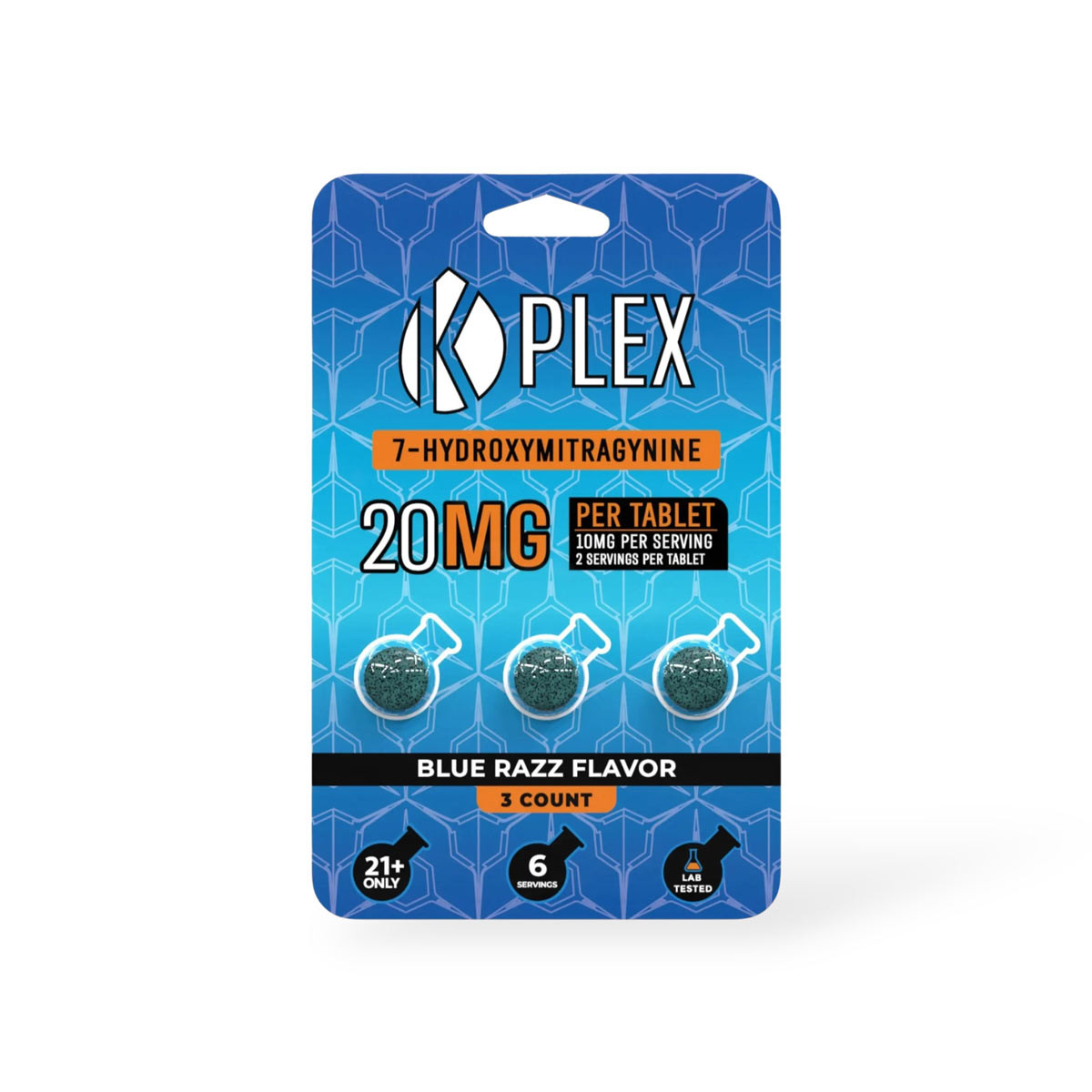 K Plex 7-OH Chewable Tablets | Blue Razz 20mg Per Tablet